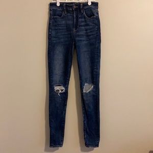 American Eagle Super High Rise Ripped Jeggings